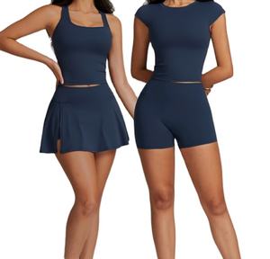 Sialkot กางเกงขาสั้นออกกำลังกายสำหรับผู้หญิงระบายอากาศได้ดีกางเกงขาสั้นออกกำลังกายในยิม - Product Image 1