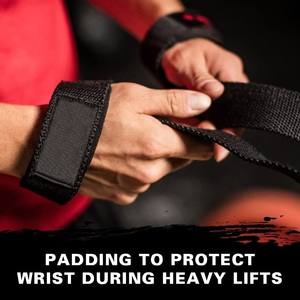 New Arrival HANDSCHUHE INDUSTRIES High Grade Heavy Duty Cotton Anti-Slip Adjustable Unisex Lifting Wrist Wraps Straps - Product Image 2