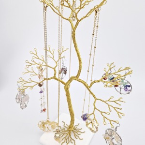 Wrought Tree Gold Finish Marble Base Jewelry Organizer For Home Decor And Accessory Organization Display Stand From India - Product Image 5