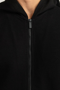 Sweat-shirt à capuche zippé pour homme, en molleton doux couleur anthracite, avec poches avant, confortable, décontracté, chaud, idéal pour l'hiver. - Product Image 6