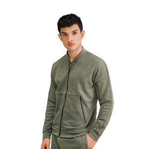 เสื้อกันหนาวมีซิปสำหรับผู้ชายชุดวอร์มเล่นกีฬาตามสั่งมีกระเป๋าหน้าสำหรับฤดูใบไม้ร่วง - Product Image 1
