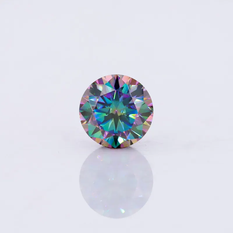 Starsgem Fancy color moissanite diamond stones 6.5mm round cut gemstone round Plated color moissanite