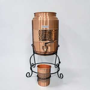 Dispensador de agua de cobre de diseño, con acabado brillante, tanque de agua 100% cobre puro, a precio de mayoreo. - Product Image 3