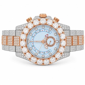 Luxury Women's Stainless Steel Diamond Watch Analog Quartz <b>Chronograph</b> Bracelet Round Case - Product Image 6