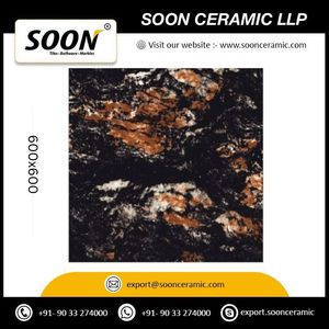 Brazil Black Price 600x600 High Gloss Porcelain Floor Tiles for Living Room Use - Product Image 3