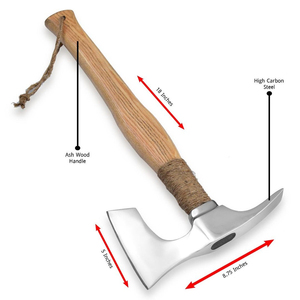 Hacha Vikinga de 18 Pulgadas, Forjada a Mano, de Grado Industrial, con Mango de Madera de Fresno, Acero con Alto Contenido de Carbono, para Uso Táctico - Product Image 4