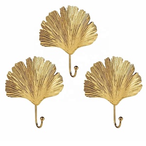 Latest Design Brushed Gold Butterfly Shape Aluminium Wall Hooks Clothing Organizer Durable Hanging <b>Rack</b> for Bathroom Kitchen - Product Image 1