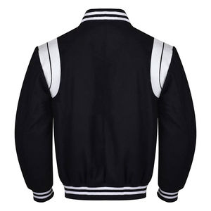 Chaqueta Varsity de Lona Unisex para Invierno, Estilo Urbano, con Logotipo Personalizado, con Capucha, Resistente al Viento, Clásica, Colorida, Informal para Parejas - Product Image 3