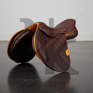 Silla de doma inglesa de alta calidad, cuero genuino, estructura de madera, cómoda y duradera. Productos de carreras de caballos ingleses de la India. - Product Image 6