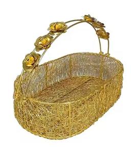 Organizador de mostrador, cesta de metal para regalos, cesta para guardar frutas y pan, cesta para empaquetar regalos para la cocina - Product Image 1