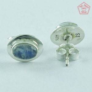 Silvex-piedra de luna de arcoíris Natural para mujer, Plata de Ley 925 sólida, forma ovalada, accesorios para mujer, imágenes de la India - Product Image 3