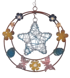 Adorno Navideño Colgante en Forma de Estrella Moderna Multicolor, Duradero, Impermeable, Tamaño Personalizado, Colección Metal AB - Product Image 1