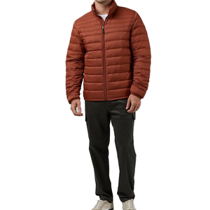 Veste durable à fermeture éclair intégrale Vêtements de fitness Vêtements d'hiver Veste d'extérieur imperméable thermique Veste bouffante bloquant les couleurs - Product Image 1