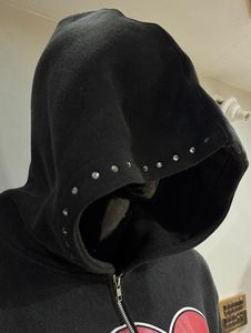 Sweat à capuche ample en strass délavé - Noir délavé |   Sweat-shirts et sweats à capuche pour hommes - Product Image 2