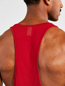 Camiseta sin mangas para hombre, estilo stringer, para gimnasio, de verano, cuello redondo, algodón/fibra de bambú, antibacteriana, de secado rápido. - Product Image 4