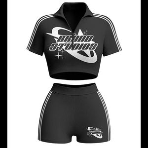 2026 Body Women Set New Style Custom Logo Tracksuits Casual <b>Workout</b> <b>Jacket</b> Shorts Set 2 Piece Tracksuits Set for Women Clothing - Product Image 6