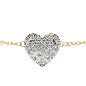 Pulseras de Diamantes con Corte de Corazón en Oro de 10K para Mujer, Joyería Romántica para Uso Diario - Product Image 3