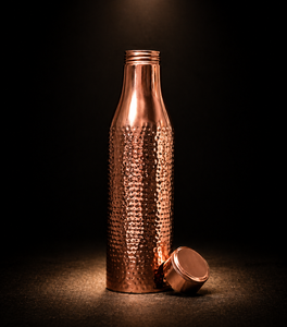 Botella de Agua de Cobre Martillado de Grado de Exportación con Cierre Seguro, Ideal para Marcas de Bienestar y Colecciones de Regalos - Product Image 1