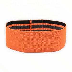 Bandas de botín de gimnasio naranja neón con logotipo personalizado para mujer piernas de resistencia de tela antideslizante para ejercicio de Yoga - Product Image 1