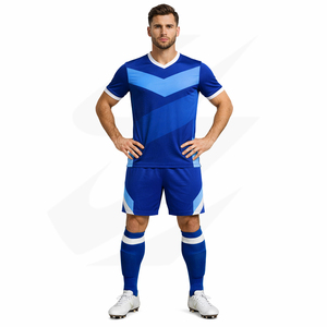 ชุดฟุตบอลทีมแบบกำหนดเอง ชุดยูนิฟอร์มฟุตบอล ผ้าโพลีเอสเตอร์ตาข่าย 100% ชุดกีฬาแบบซับลิเมชั่น โรงงาน OEM - Product Image 5