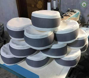 หมวกกุฟฟี่สำหรับละหมาดแบบตาข่ายผ้าฝ้ายระบายอากาศได้ดี คุณภาพสูง พรีเมียม หลายสี ปักลายนูนตามสั่ง - Product Image 1