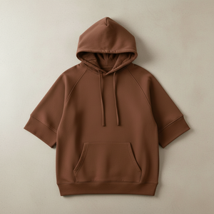 Fabricant de sweats à capuche personnalisés, sweats à capuche surdimensionnés à manches courtes en gros - Product Image 4