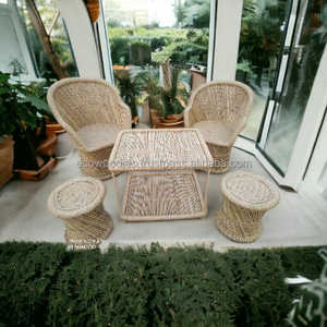 Factory Selling Price Living Room Dining Bamboo Cane Sofa Set Modular Sectional Contemporary Furniture - Product Image 4