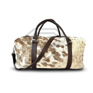 Wholesale Genuine Cowhide Leather Duffel Bag Handcrafted Travel Luggage Weekender Bag <b>Hair</b> on Hide Vintage Overnight Gym Bag - Product Image 1
