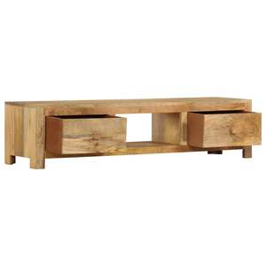 Supporto TV Mango in legno massello 55.1 \ "x11.8 \" x12.6 \ "-supporti TV eleganti e durevoli - Product Image 4