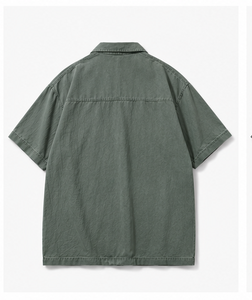 เสื้อเชิ้ตทำงานแขนสั้นทรงโอเวอร์ไซส์คุณภาพสูงสำหรับผู้ชาย - Product Image 6
