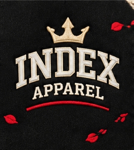 เสื้อแจ็คเก็ตเบสบอลปักลายมังกรสำหรับผู้ชาย ยี่ห้อ Index Apparel แบบติดกระดุมแป๊ก สไตล์สตรีทแวร์ - Product Image 3