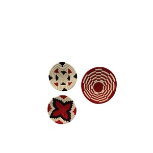 Handmade Woven Wall Basket Decor Set Of 3 Natural Wall Art <b>Hanging</b> For Living Room Style Wall Plate & Decorative For Modern - Product Image 3