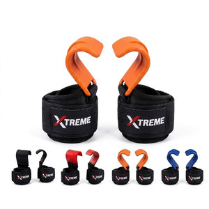 ตะขอเกี่ยวสำหรับยกน้ำหนักแบบ Heavy Duty พร้อมสายรัดข้อมือสำหรับดึงข้อ, ยกเดดลิฟท์, ออกกำลังกายในยิม, ยกเดดลิฟท์, พาวเวอร์ลิฟท์ติ้ง และยกน้ำหนัก - Product Image 1