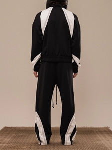 Conjunto Deportivo Unisex de Poliéster Estampado al por Mayor: Chándal Cortavientos con Diseño Sólido y Lavado Ácido, Sudadera con Capucha para Entrenamiento - Product Image 3