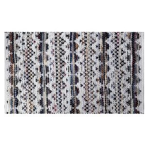 พรมผ้าฝ้ายลายโบฮีเมียนอินเดียพรมแบบวินเทจทำมือสำหรับตกแต่งบ้านพรมและชุดตกแต่งพื้นที่ - Product Image 3