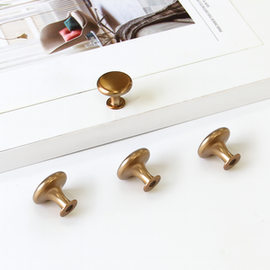 Modern Round Zinc Alloy <b>Cabinet</b> <b>Knob</b> <b>Gold</b> Drawer Pull Handle Durable Easy Installation for Kitchen Wardrobe Bathroom Furniture - Product Image 1
