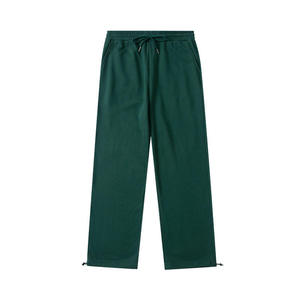Men 100% Cotton French Terry Sweatpants Adjustable Leg Opening Cuffed Pants Casual Custom logo <b>Drawstring</b> Pant <b>Trousers</b> - Product Image 1
