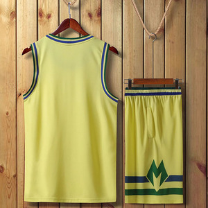 Ensemble short et maillot de basket-ball rayé blanc et bleu pour homme, col en V, sans manches, vêtements de sport respirants, toutes saisons - Product Image 6