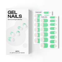 Autocollants d'ongles en gel semi-durci de qualité salon 100% réels coréens, vente en gros, végétaliens, sans cruauté, non toxiques