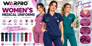 Women's <b>Maroon</b> Long Sleeve Scrub <b>Top</b> With Front Buttons And Pockets Hospital Uniforms Woven Cotton Polyester - Product Image 5