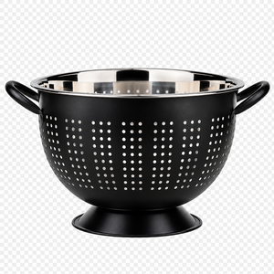 Colador de Acero Inoxidable con Revestimiento Azul y Mango Resistente, Colador de Cocina para Freír Alimentos, para el Hogar, Cocina, Restaurante, Cafetería - Product Image 5