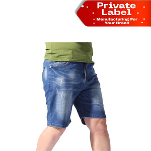 Pantalones Cortos de Mezclilla para Hombre, Cómodos para Todo Clima, Lavado Azul, Casuales, de Algodón de Alta Densidad, Premium - Product Image 1