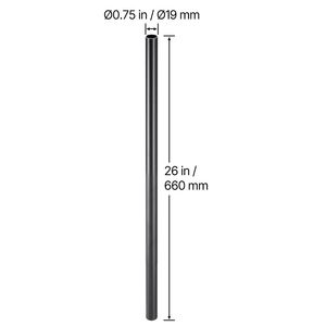 Balustre in Alluminio da 26 Pollici, Confezione da 51 Pezzi, 3/4 Impermeabili, Corrimano in Metallo Cavo per Uso Interno - Product Image 5