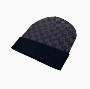 Bonnet unisexe bleu de qualité supérieure 2026, 100 % acrylique tricoté, avec blocs de couleur, décontracté, pour l'hiver, pour adultes, 56-58 cm - Product Image 3