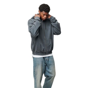 Vente en gros de sweat à capuche surdimensionné lourd personnalisé de luxe fabrication de coton lourd 100% sweat à capuche en éponge française 2025 - Product Image 1