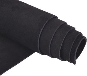 Pièce de cuir suédé noir en peau de vache souple pour sacs, pochettes, gants, meubles, canapés, sièges de voiture - Product Image 6