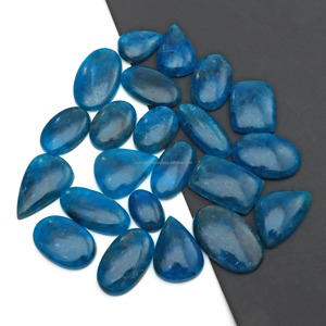 Vente en gros usine – Cabochons ovales plats en apatite bleue naturelle de 20 mm à 40 mm pour bagues, pendentifs et bijoux - Product Image 6