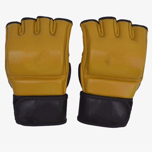 Custom Wholesale Genuine Cowhide Leather MMA Gloves Blue Grappling Sparring Gloves OEM Training <b>Punching</b> <b>Bag</b> Martial Arts Gloves - Product Image 4