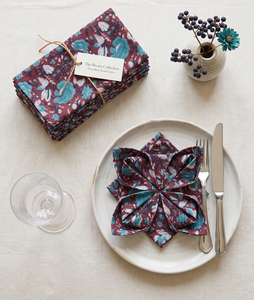 Serviette de table carrée en coton faite à la main, imprimé floral, style rustique, pour la décoration de la maison et des repas, écologique, vente en gros - Product Image 3