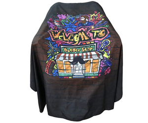 ผ้าคลุมตัดผมโพลีเอสเตอร์พิมพ์ลายทันสมัย สำหรับช่างทำผมมืออาชีพ กันน้ำ ใช้ในร้านเสริมสวย ปรับระดับคอได้ - Product Image 2